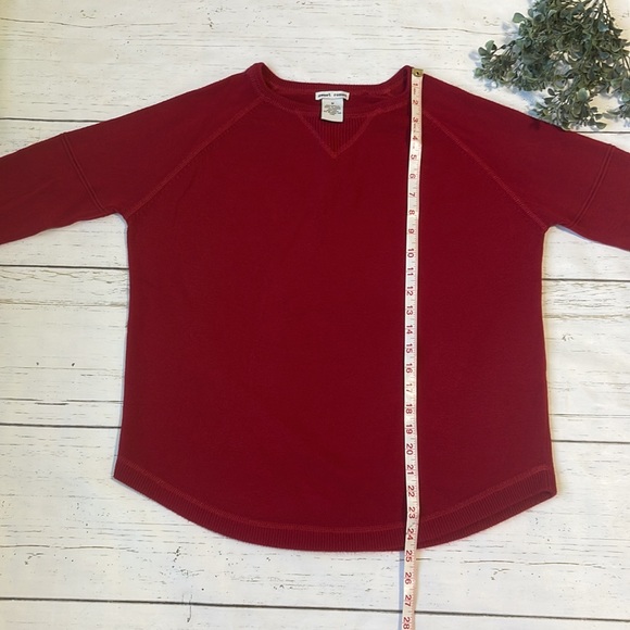 Sweet Romeo Solid Dark Red Raglan Sweater - Picture 3 of 10